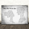 Queen I Was Born To Love You Man Lady Couple Grey Song Lyric Quote Print