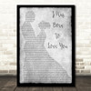 Queen I Was Born To Love You Man Lady Dancing Grey Song Lyric Quote Print