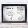 Queen Radio Ga Ga Man Lady Couple Grey Song Lyric Print