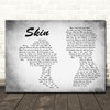 Rag'n'Bone Man Skin Man Lady Couple Grey Song Lyric Print