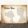 Rascal Flatts Better Now Man Lady Couple Song Lyric Quote Print