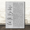 Ray LaMontagne Let It Be Me Rustic Script Grey Song Lyric Quote Print