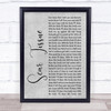 Red Hot Chili Peppers Scar Tissue Rustic Script Grey Song Lyric Quote Print