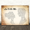 Ray LaMontagne Let It Be Me Man Lady Couple Song Lyric Quote Print