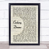 Rex Orange County Corduroy Dreams Vintage Script Song Lyric Print