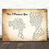 Ronan Keating This I Promise You Man Lady Couple Song Lyric Quote Print