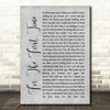 Rod Stewart For The First Time Rustic Script Grey Song Lyric Quote Print