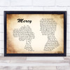 Shawn Mendes Mercy Man Lady Couple Song Lyric Quote Print