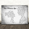 Ronan Keating This I Promise You Man Lady Couple Grey Song Lyric Quote Print