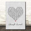 Roxette Almost Unreal Grey Heart Song Lyric Print