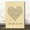 Roxette Almost Unreal Vintage Heart Song Lyric Print
