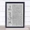 Runrig The Greatest Flame Rustic Script Grey Song Lyric Quote Print