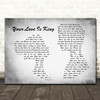 Sade Your Love Is King Man Lady Couple Grey Song Lyric Print