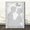 Sarah McLachlan Angel Man Lady Bride Groom Wedding Grey Song Lyric Quote Print