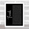 Shalamar Friends Black Script Song Lyric Print