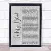Shawn Mendes In My Blood Rustic Script Grey Song Lyric Quote Print