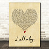 Sigala & Paloma Faith Lullaby Vintage Heart Song Lyric Print