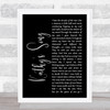 Simon & Garfunkel Kathy's Song Black Script Song Lyric Print