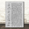 Simply Red If You Don't Know Me By Now Rustic Script Grey Song Lyric Quote Print