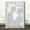 Sixpence None The Richer Kiss Me Man Lady Bride Groom Wedding Grey Song Print