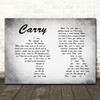 Skinny Lister Carry Man Lady Couple Grey Song Lyric Quote Print