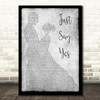 Snow Patrol Just Say Yes Man Lady Dancing Grey Song Lyric Quote Print