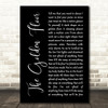 Snow Patrol The Golden Floor Black Script Song Lyric Print