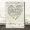 Sofia Karlberg Blue Jeans Script Heart Song Lyric Print