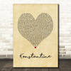 Something Corporate Konstantine Vintage Heart Song Lyric Print