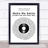 Steve Harley Make Me Smile (Come Up and See Me) Vinyl Record Song Lyric Print