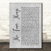 Steve Winwood The Finer Things Grey Rustic Script Song Lyric Print