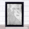 Steven Curtis Chapman I Will Be Here Man Lady Dancing Grey Song Lyric Print