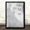 Stevie Nicks Leather And Lace Grey Song Lyric Man Lady Dancing Quote Print