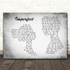 Stone Sour Imperfect Grey Man Lady Couple Song Lyric Print