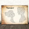 Stone Sour Imperfect Man Lady Couple Song Lyric Print