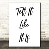 Aaron Neville Tell It Like It Is Song Lyric Quote Print