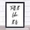 Aaron Neville Tell It Like It Is Song Lyric Quote Print