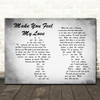 Straight No Chaser Make You Feel My Love Man Lady Couple Grey Song Lyric Print