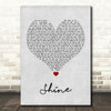 Take That Shine Grey Heart Song Lyric Print
