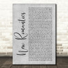 Taylor Swift New Romantics Rustic Script Grey Song Lyric Quote Print