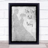 The 5th Dimension Up, Up And Away Man Lady Dancing Grey Song Lyric Quote Print