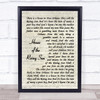 The Animals House of the Rising Sun Vintage Script Song Lyric Print