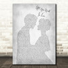 The Beatles All You Need Is Love Grey Song Man Lady Bride Groom Wedding Print