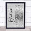 The Beatles Blackbird Rustic Script Grey Song Lyric Quote Print