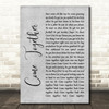 The Beatles Come Together Rustic Script Grey Song Lyric Quote Print