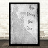 The Beatles Here Comes The Sun Grey Song Lyric Man Lady Dancing Quote Print