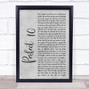 The Beautiful South Perfect 10 Rustic Script Grey Song Lyric Quote Print