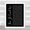 The Crystals Then He Kissed Me Black Script Song Lyric Print