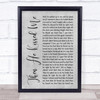 The Crystals Then He Kissed Me Grey Rustic Script Song Lyric Print