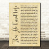 The Crystals Then He Kissed Me Rustic Script Song Lyric Print